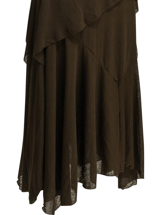 26SS 가니 미디 원피스 A1030487ZWX BROWN - GANNI