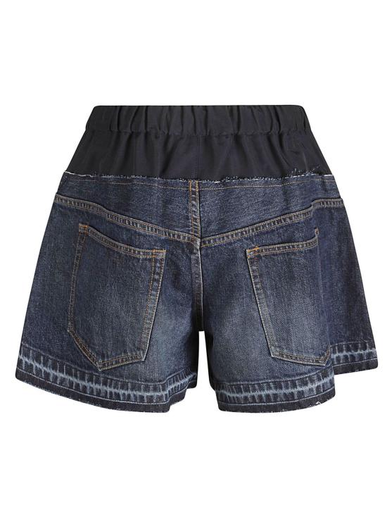  사카이 데님 숏팬츠 24 07141 데님 반바지 블루 - SACAI