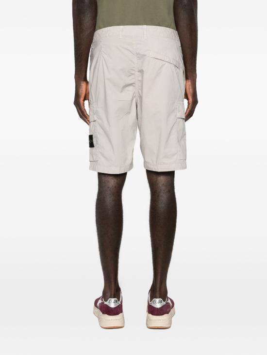 26SS 스톤 아일랜드 스트레치 코튼 텔라 파라슈트 카고 쇼츠 L1S15L100020S0003 V0061PEARLGRE - STONE ISLAND