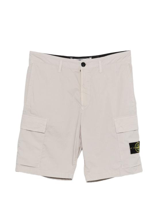 26SS 스톤 아일랜드 스트레치 코튼 텔라 파라슈트 카고 쇼츠 L1S15L100020S0003 V0061PEARLGRE