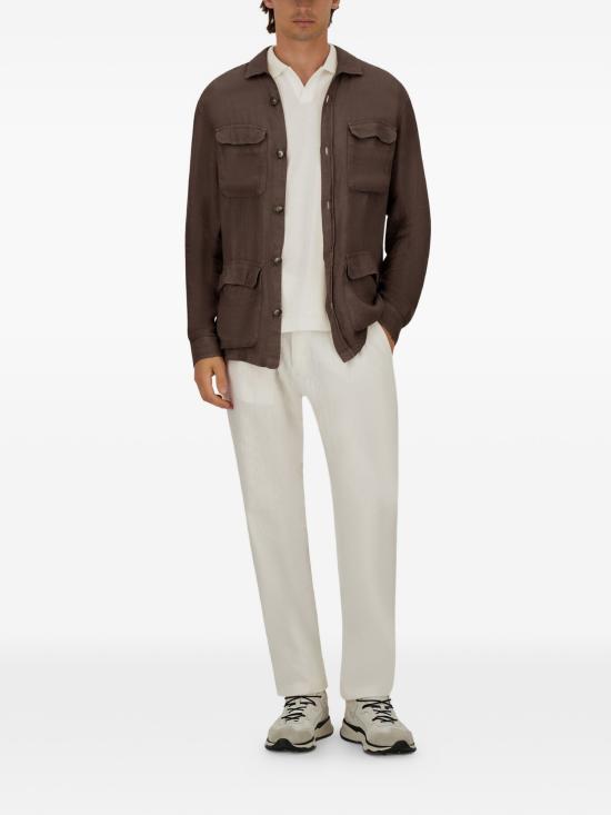 26SS 에르노 긴팔 셔츠 FI000152U17159 8800MARRONEOS - HERNO