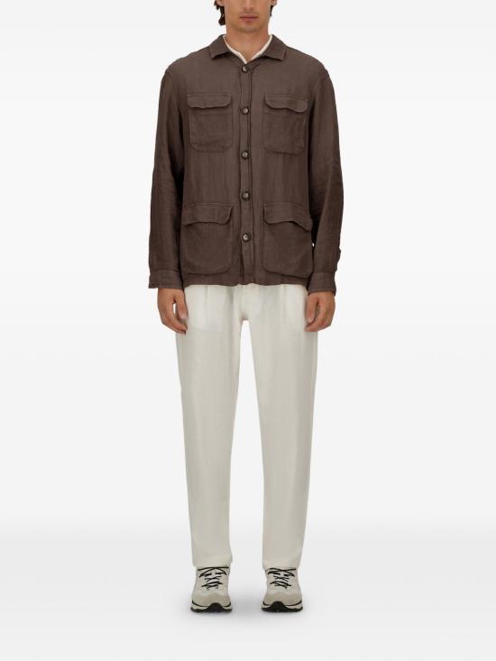 26SS 에르노 긴팔 셔츠 FI000152U17159 8800MARRONEOS - HERNO