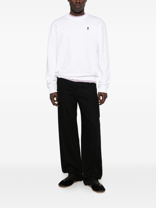 26SS 아미 ADC 크루넥 스웨트 셔츠 HSW763730 100BLANC - AMI