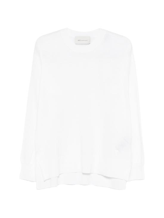 26SS 아미 씬 울 크루넥 아미 드 하트 스웨터 UKS856KN0066 136BLANCCREME