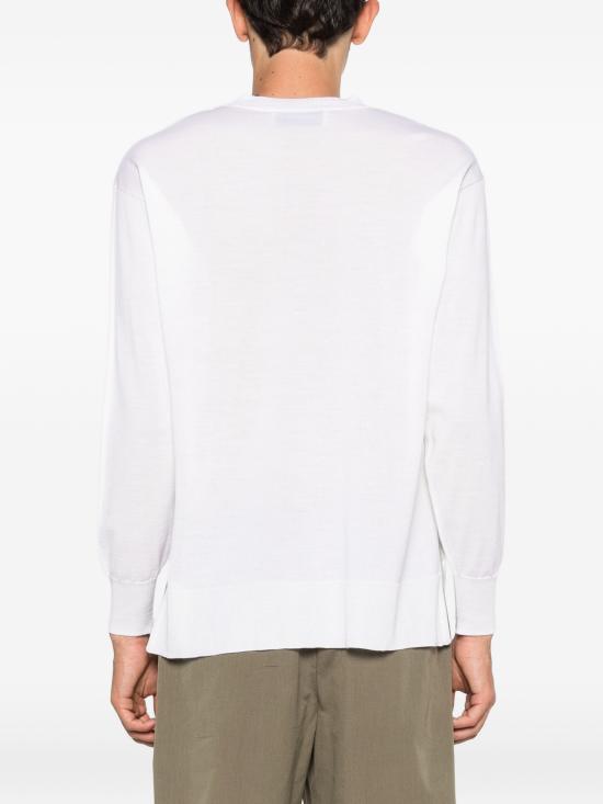 26SS 아미 씬 울 크루넥 아미 드 하트 스웨터 UKS856KN0066 136BLANCCREME - AMI