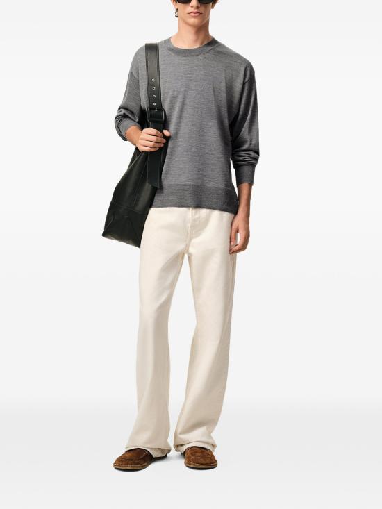 26SS 아미 씬 울 크루넥 아미 드 하트 스웨터 UKS856KN0066 0516CARBONE - AMI