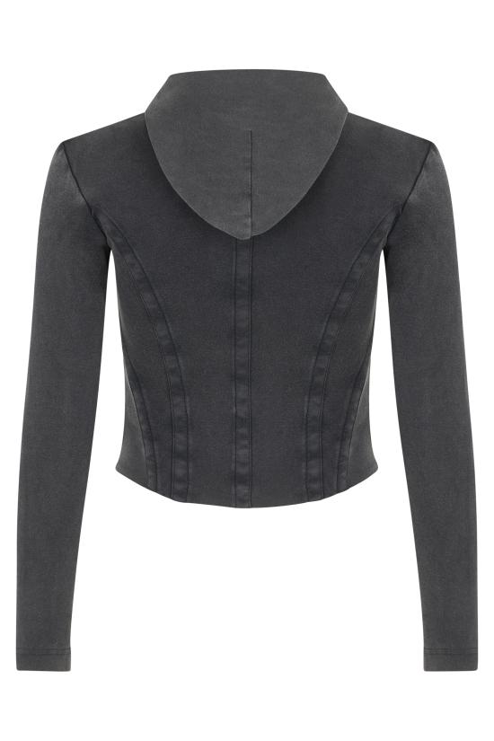 25FW 발렌시아가 후드 티셔츠 850441TTVF61055 grey - BALENCIAGA