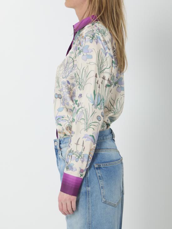 26SS 구찌 프린트 실크 트윌 셔츠 856092ZAUK7 9224 WHITE - GUCCI