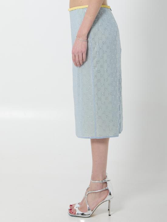 26SS 구찌 미디 스커트 855496ZARX2 4141 LIGHT BLUE - GUCCI
