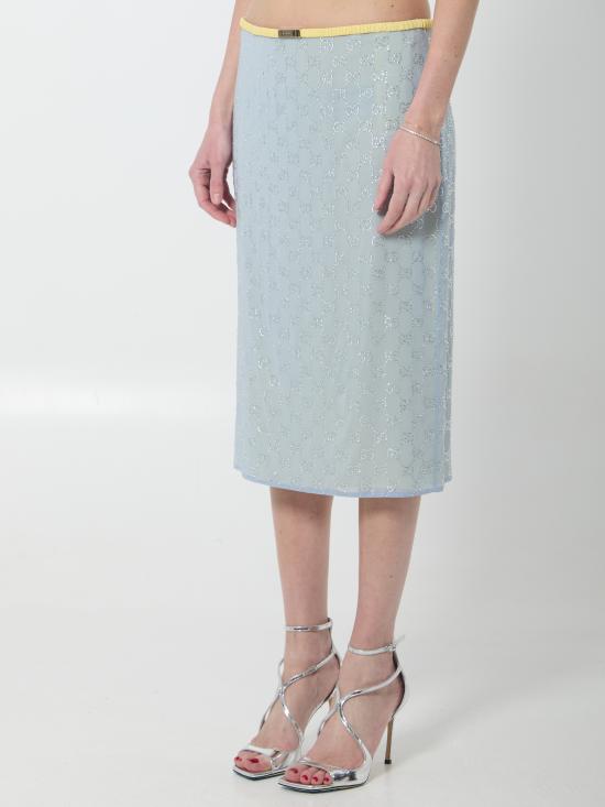 26SS 구찌 미디 스커트 855496ZARX2 4141 LIGHT BLUE - GUCCI