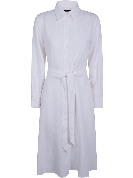 26SS 랄프 로렌 미디 원피스 200P13687001 WHITE