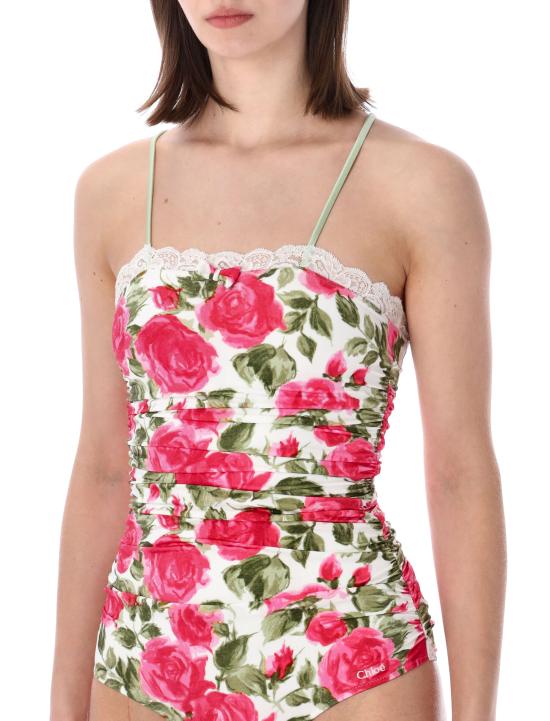 26SS 끌로에 원피스 수영복 CH26UBD33338 91Y WHITE PINK - CHLOE