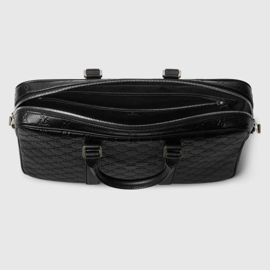 26SS 구찌 GG 엠블럼 라지 브리프케이스 850222AAFOM1053 black - GUCCI