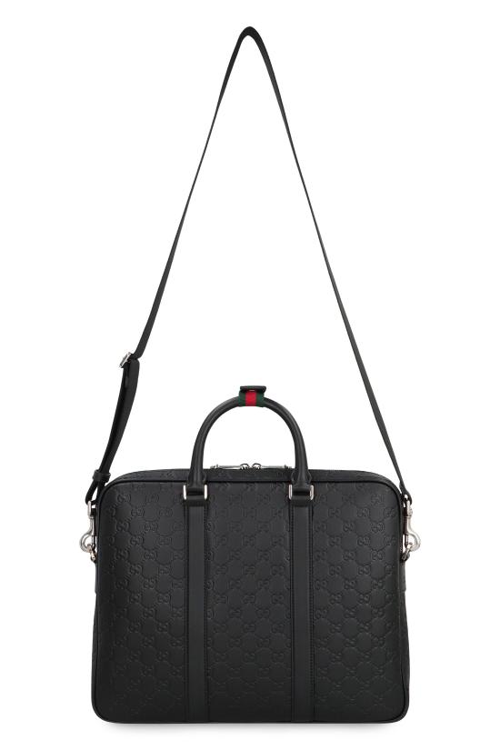 26SS 구찌 GG 엠블럼 라지 브리프케이스 850222AAFOM1053 black - GUCCI