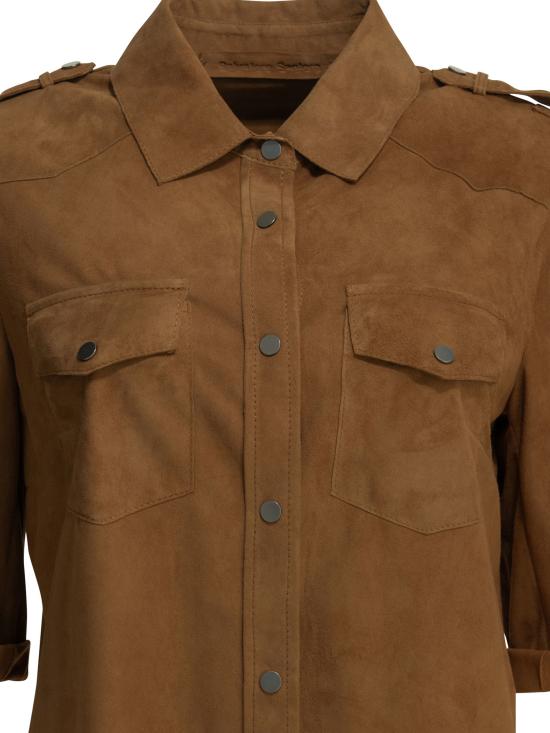 26SS 살바토레 산토로 셔츠 50150DCAMCARAMEL BROWN - SALVATORE SANTORO