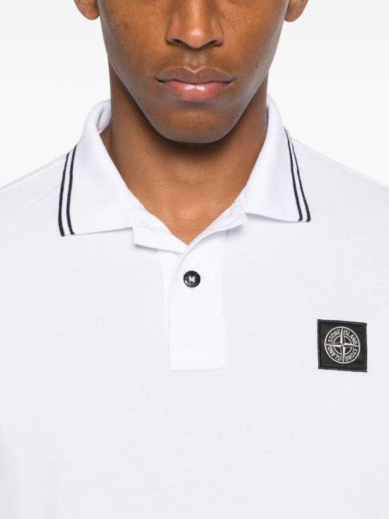  스톤 아일랜드 폴로 티셔츠 L1S152200010S0018 V1001 WHITE - STONE ISLAND