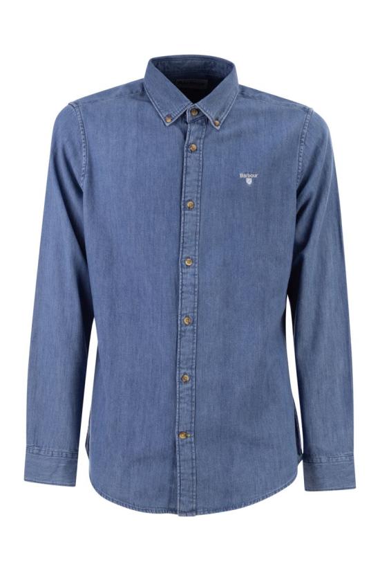 26SS 바버 긴팔 셔츠 MSH5588 MSH BL15 MEDIUM DENIM