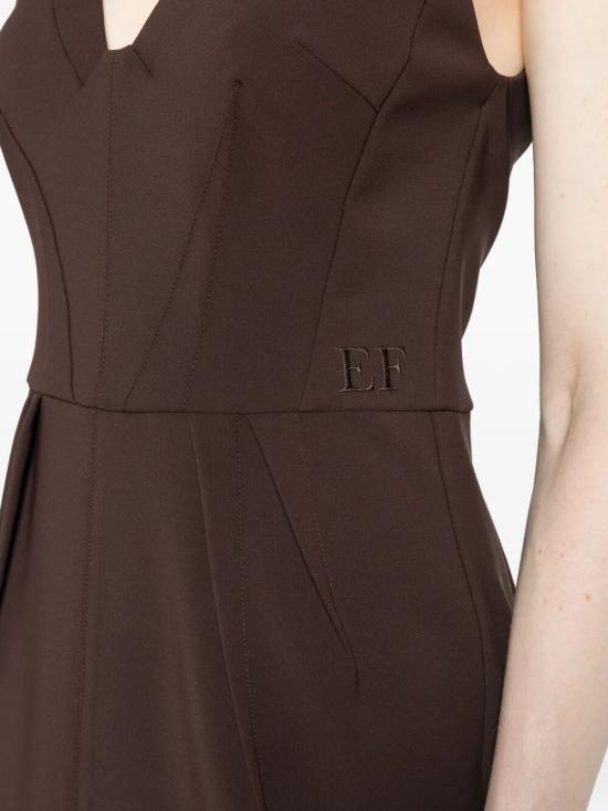26SS 엘리자베타프랜치 미디 원피스 AB94162E2 644 BROWN - ELISABETTA FRANCHI