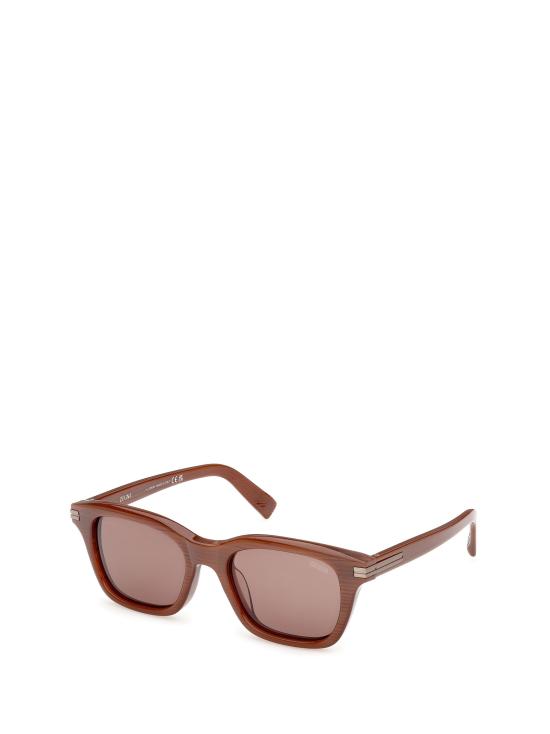 26FW 에르메네질도제냐 선글라스 EZ0303 47E LIGHT BROWN STRIPED - ERMENEGILDO ZEGNA