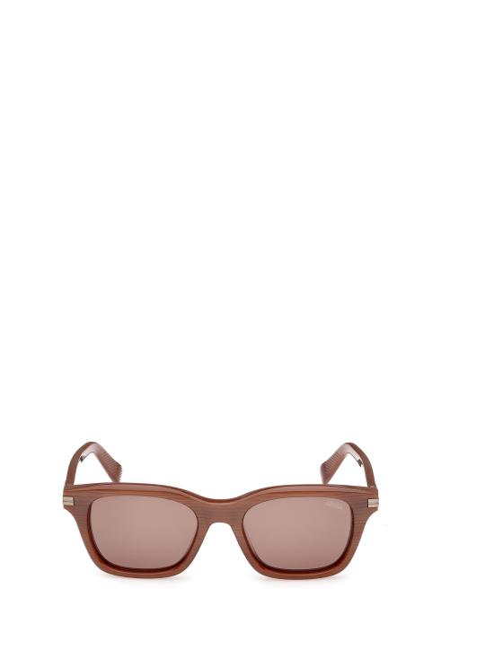 26FW 에르메네질도제냐 선글라스 EZ0303 47E LIGHT BROWN STRIPED