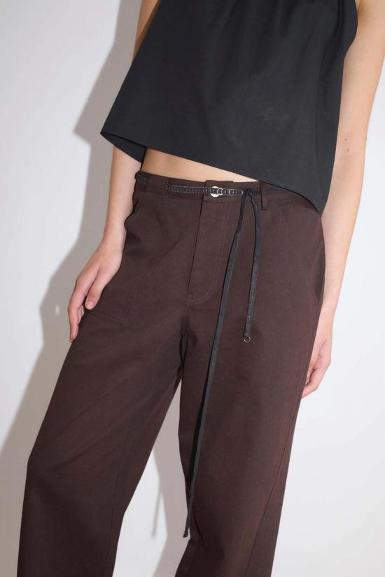  데이지 스튜디오 데님 팬츠 Deiji Studios 포켓 진 다크 브라운 - DEIJI STUDIO