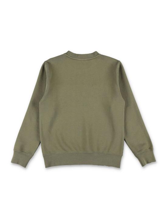  [키즈] 골든구스 풀오버 골든 구스 키즈 리버스 로고 스웨트셔츠 더스티 올리브 색상 - GOLDEN GOOSE