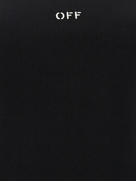  오프화이트 숏 원피스 오프 화이트 오프 스탬프 드레스 블랙 - OFF WHITE