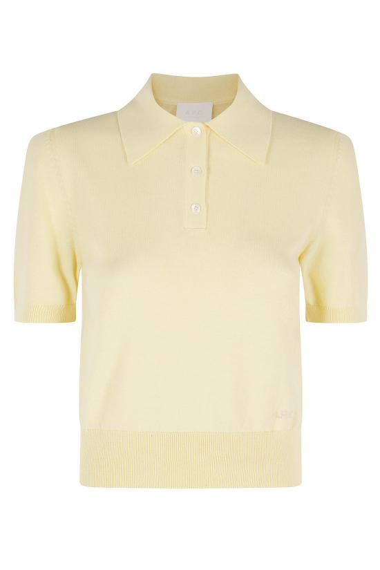  아페쎄 폴로 티셔츠 A.P.C. 면 폴로 셔츠 (노란색 & 오렌지색)
