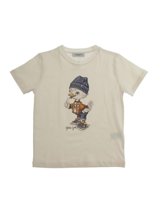  [키즈] 골든구스 티셔츠 골든 구스 라운드넥 티셔츠 (앞면 프린트) (어린이용)