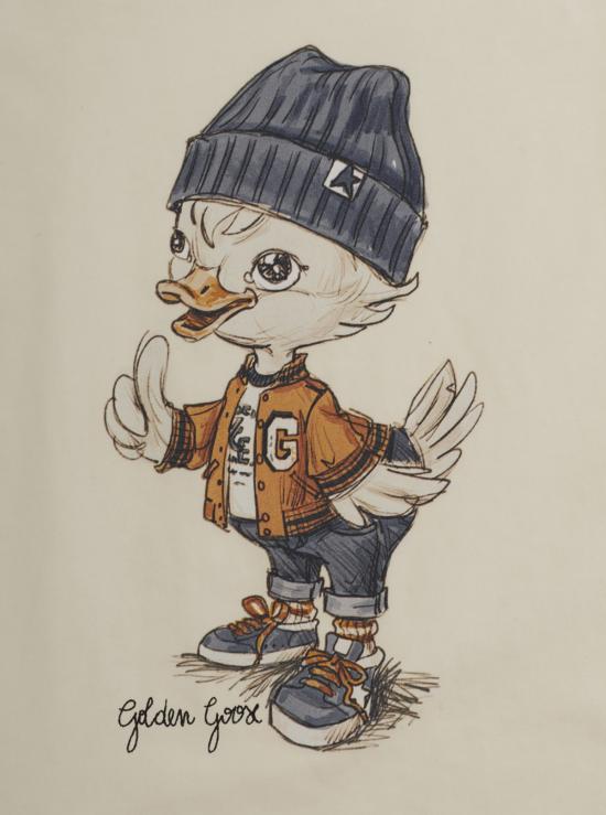  [키즈] 골든구스 티셔츠 골든 구스 라운드넥 티셔츠 (앞면 프린트) (어린이용) - GOLDEN GOOSE