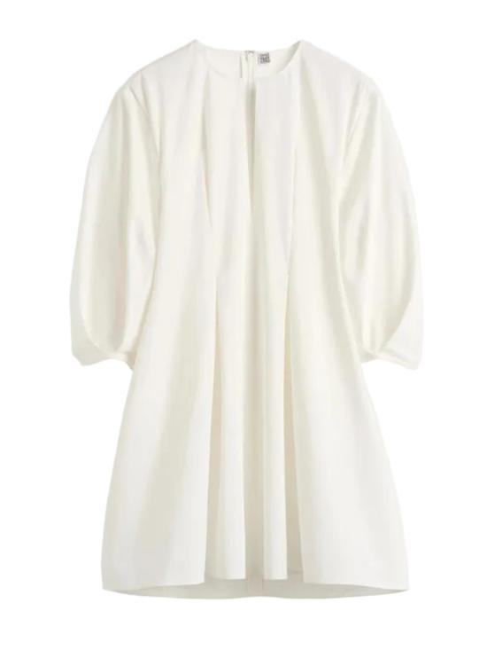  토템 숏 원피스 벌룬 슬리브 드레스