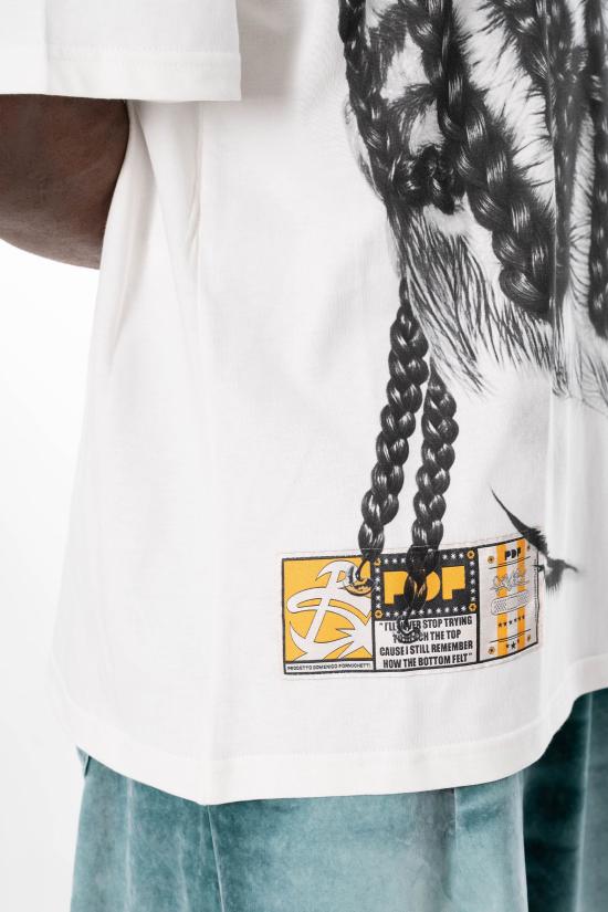 26SS 피디에프 반팔 티셔츠 DFM54029TJ110BRAID BIANCO White - PDF