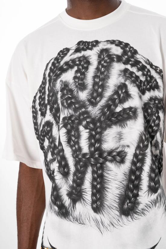 26SS 피디에프 반팔 티셔츠 DFM54029TJ110BRAID BIANCO White - PDF