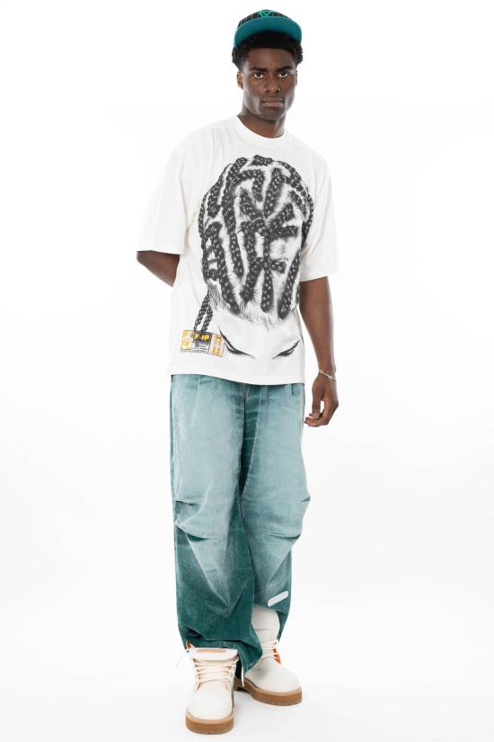 26SS 피디에프 반팔 티셔츠 DFM54029TJ110BRAID BIANCO White - PDF