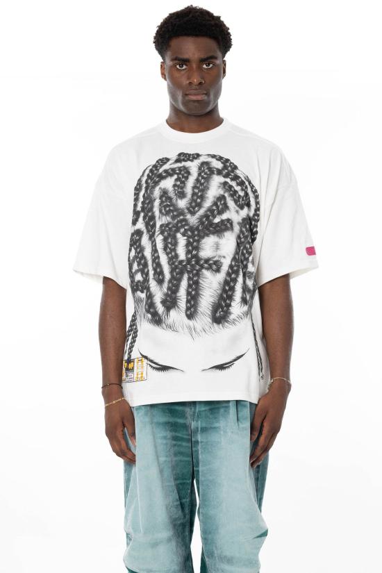 26SS 피디에프 반팔 티셔츠 DFM54029TJ110BRAID BIANCO White