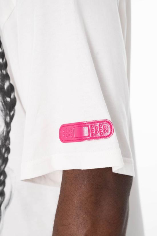 26SS 피디에프 반팔 티셔츠 DFM54029TJ110BRAID BIANCO White - PDF