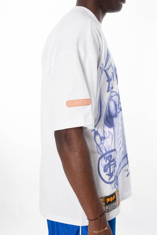 26SS 피디에프 반팔 티셔츠 DFM54029TJ112JUDGE WHITE White - PDF