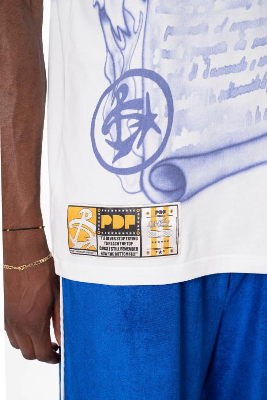 26SS 피디에프 반팔 티셔츠 DFM54029TJ112JUDGE WHITE White - PDF