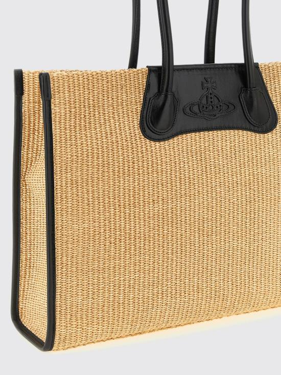 26SS 비비안웨스트우드 토트백 4D01000LUW01D0 B402 Beige - VIVIENNE WESTWOOD