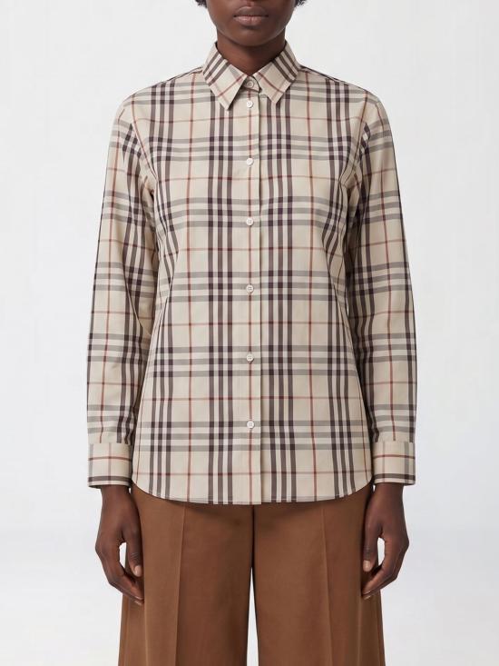26SS 버버리 레귤러핏 체크 코튼 셔츠 8123706 Beige