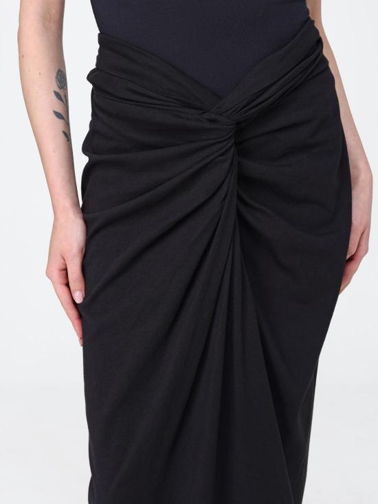 26SS 드리스 반 노튼 롱 스커트 0111093603 900 Black - DRIES VAN NOTEN