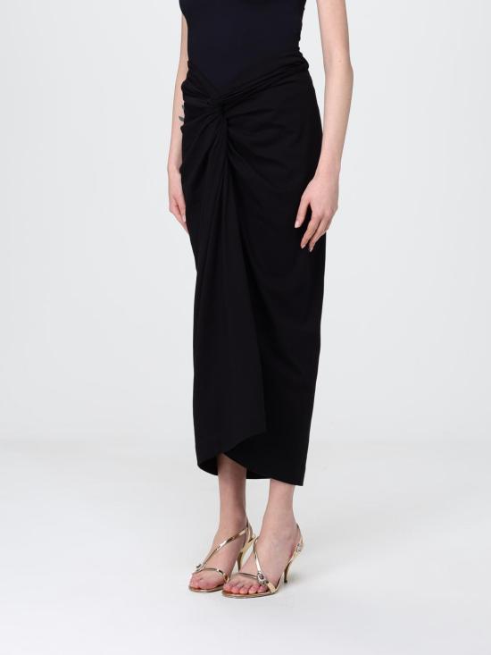 26SS 드리스 반 노튼 롱 스커트 0111093603 900 Black - DRIES VAN NOTEN