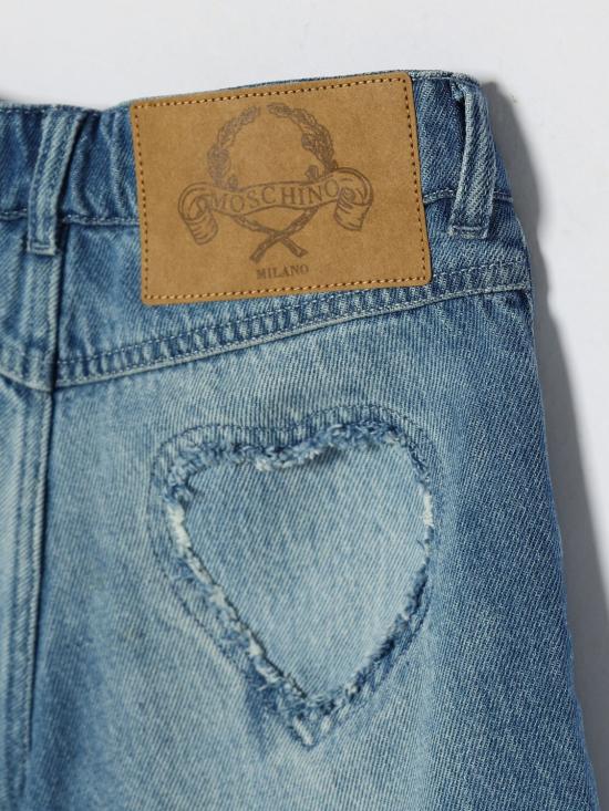 26SS [키즈] 모스키노 쇼츠/버뮤다 HDQ021L0E47 40613 Denim - MOSCHINO