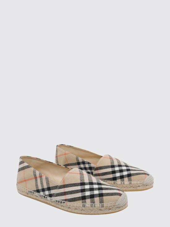 26SS 버버리 체크 뮤스 에스파드리유​ 8109235 Beige - BURBERRY