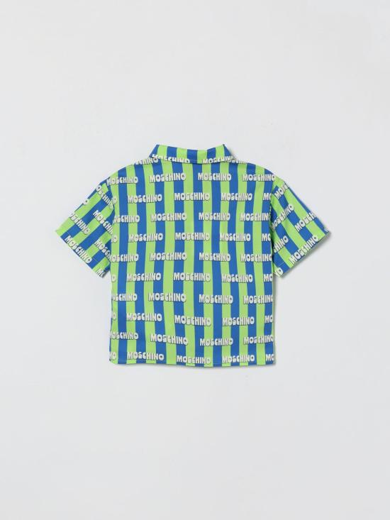 26SS [키즈] 모스키노 셔츠 MUC01MLLB59 83676 Green - MOSCHINO