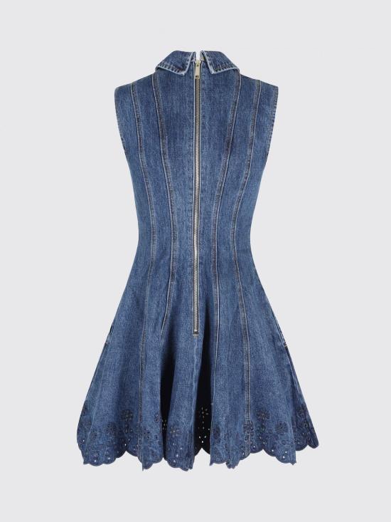 26SS 셀프 포트레이트 데님 원피스 SS26820S Blue - SELF PORTRAIT