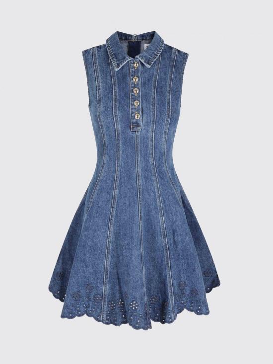 26SS 셀프 포트레이트 데님 원피스 SS26820S Blue - SELF PORTRAIT