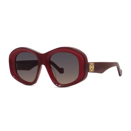  로에베 안경 LW40181 아이 아나그램 선글라스 버건디 - LOEWE
