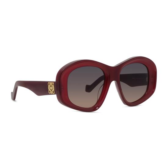  로에베 안경 LW40181 아이 아나그램 선글라스 버건디 - LOEWE