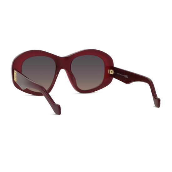  로에베 안경 LW40181 아이 아나그램 선글라스 버건디 - LOEWE